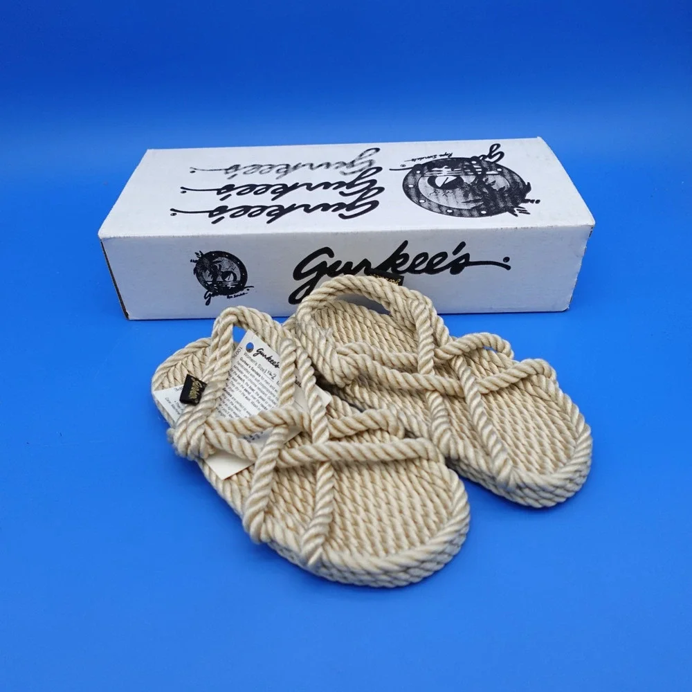 Gurkee's Neptune Children's Size 1.5-2 Beige Rope Sandals New in Box